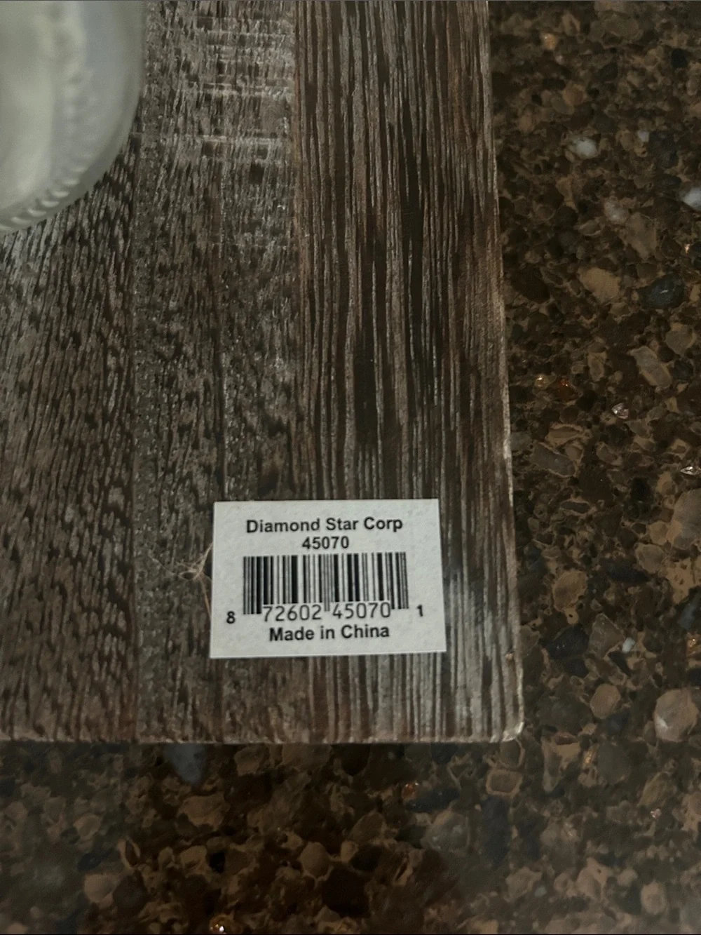T.J.Maxx Rustic Gray Wood Wall Vase with Glass Jar and Rope Hanger